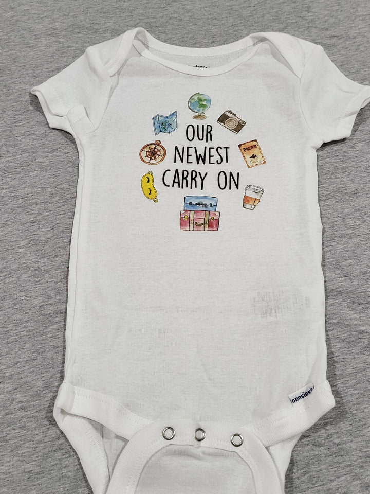 Travel Carry On - Baby Boy Girl Clothes Infant Bodysuit Funny Cute Newborn 1B