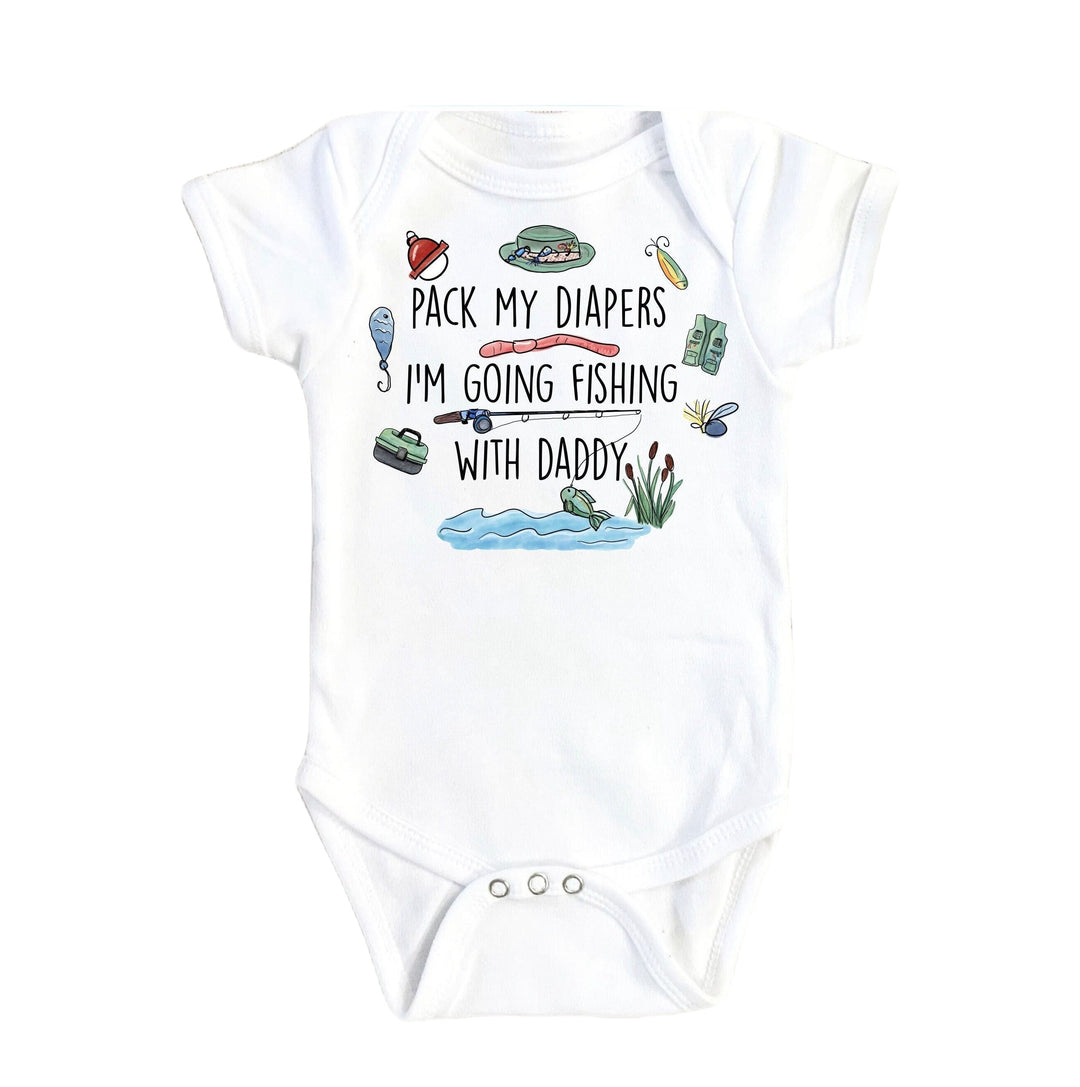 Fishing Diapers 2 - Baby Boy Girl Clothes Infant Bodysuit Funny Cute Newborn