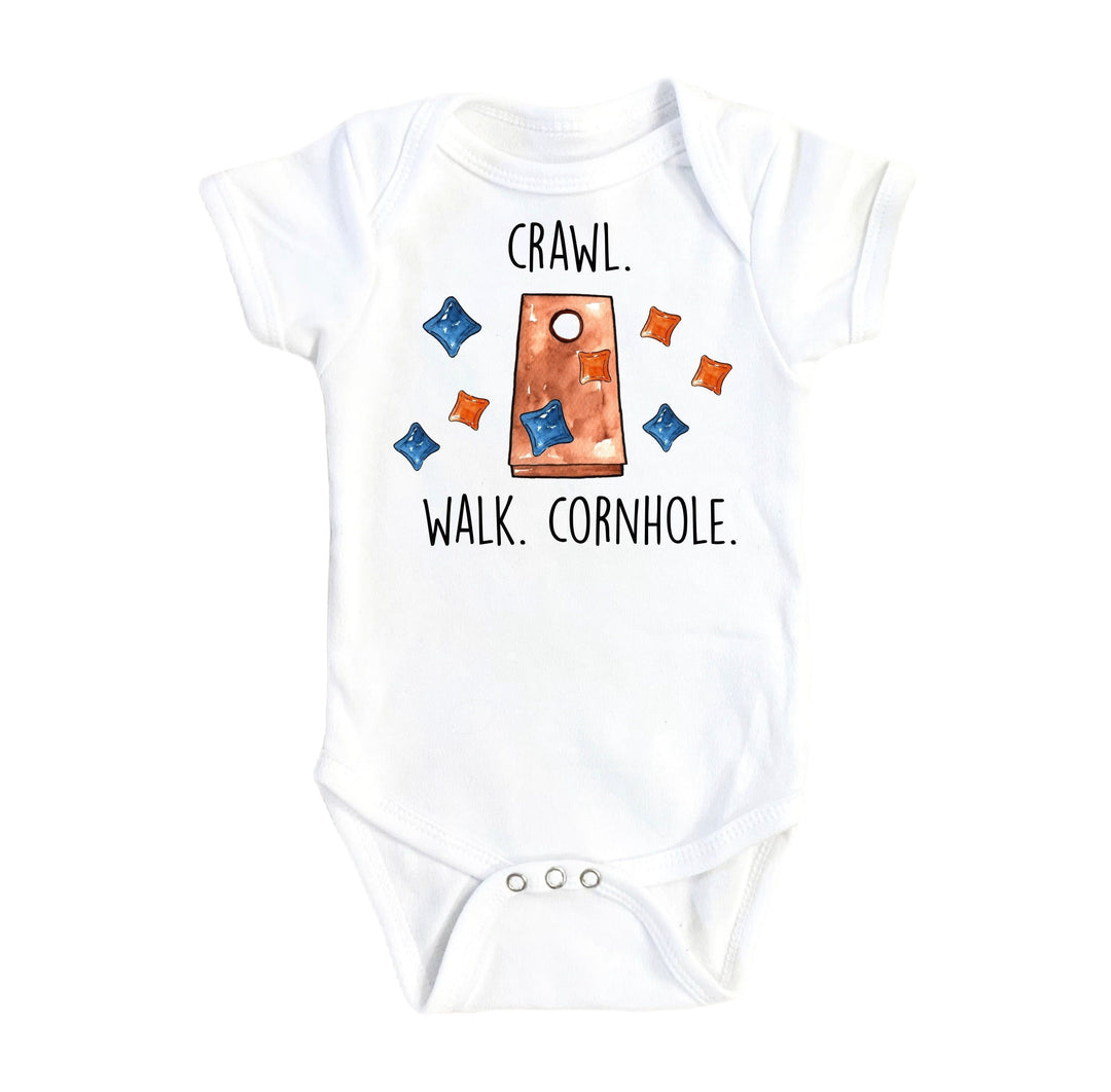 Cornhole Crawl - Baby Boy Girl Clothes Infant Bodysuit Funny Cute Newborn