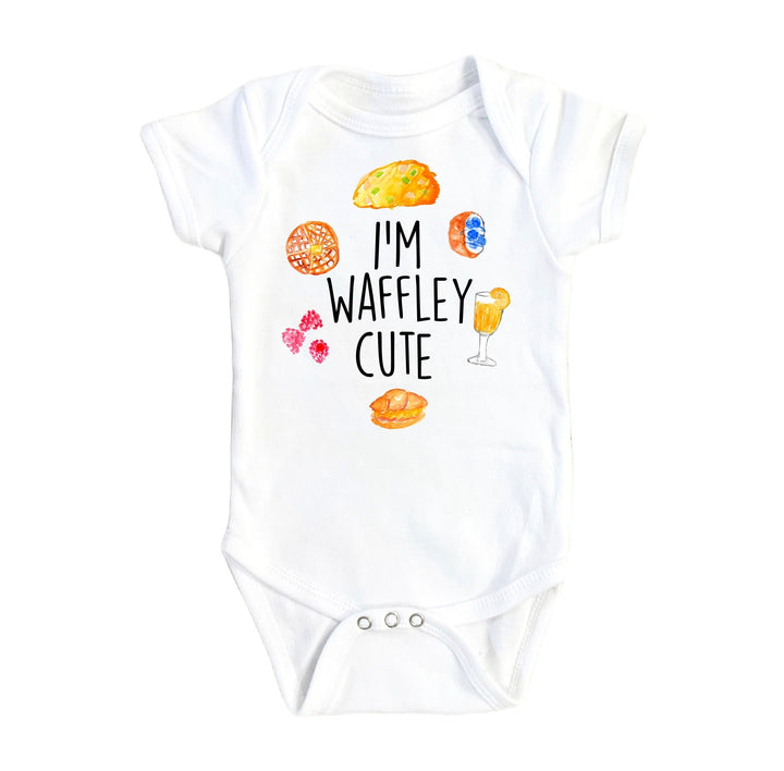 Waffle Cute - Baby Boy Girl Clothes Infant Bodysuit Funny Cute Newborn
