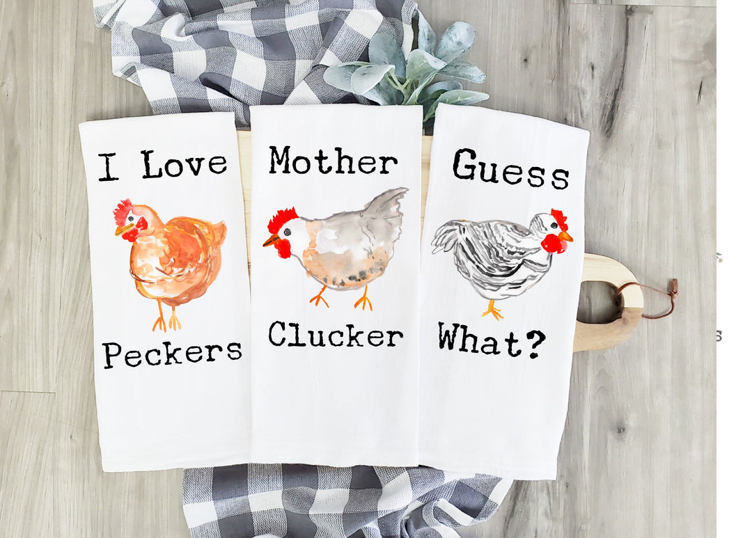 Chicken Farm - Kitchen Tea Towel, Hand Dish, Housewarming, Funny, Friend, Gift