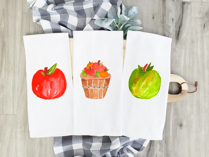 Apple Fall - Kitchen Tea Towel, Hand Dish, Housewarming, Funny, Friend, Gift