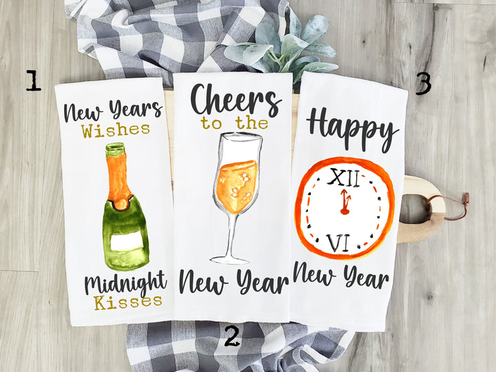 New Years Eve - Kitchen Tea Towel, Hand Dish, Housewarming, Funny, Friend, Gift