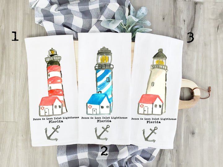 Lighthouse Nautical - Kitchen Tea Towel, Hand Dish, Housewarming, Funny, Friend, Gift