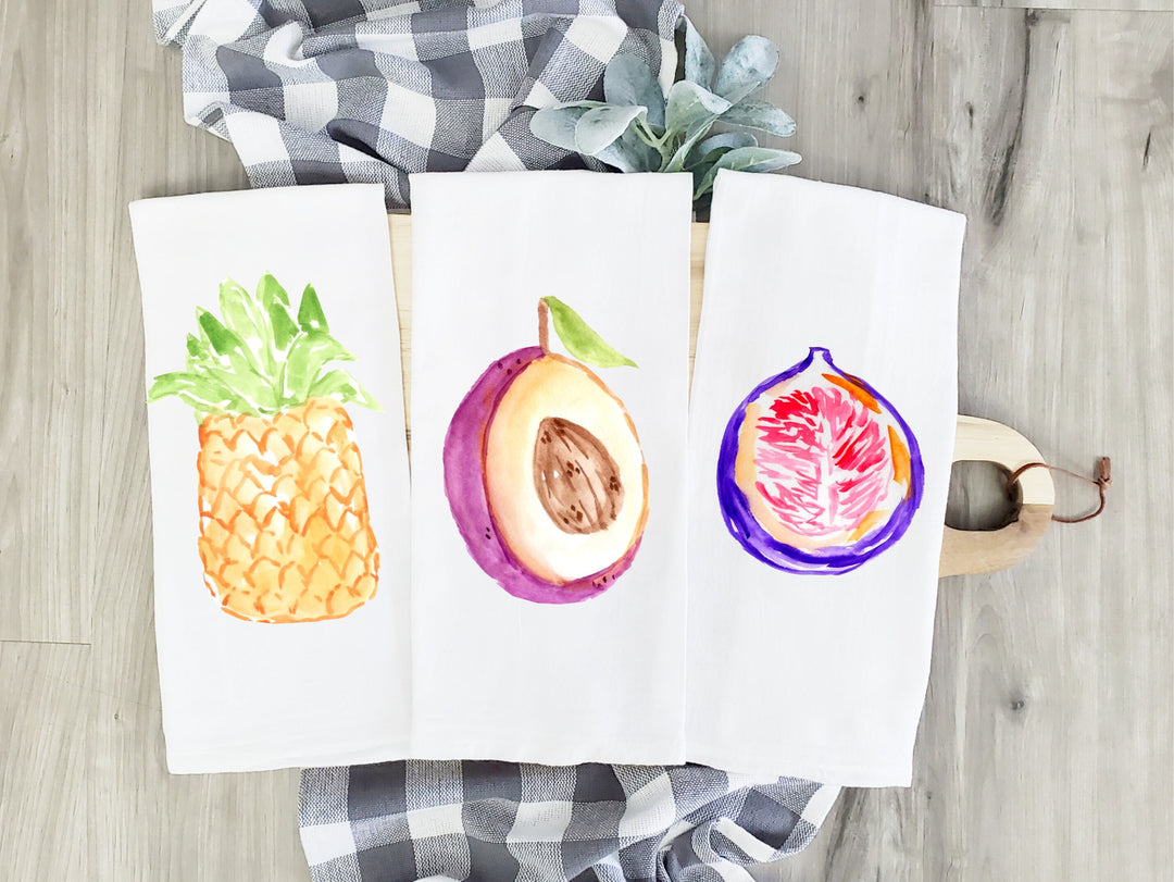 Vegetable - Kitchen Tea Towel, Hand Dish, Housewarming, Funny, Friend, Gift 1B 1D