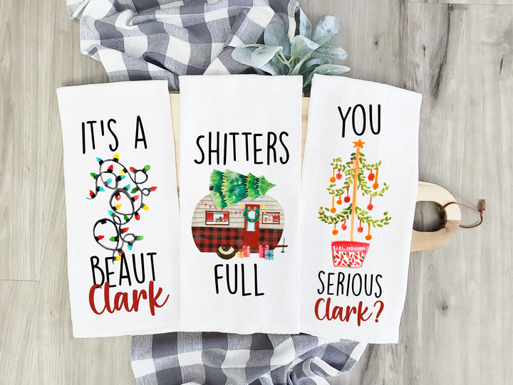 Christmas RV Story - Kitchen Tea Towel, Hand Dish, Housewarming, Funny, Friend, Gift