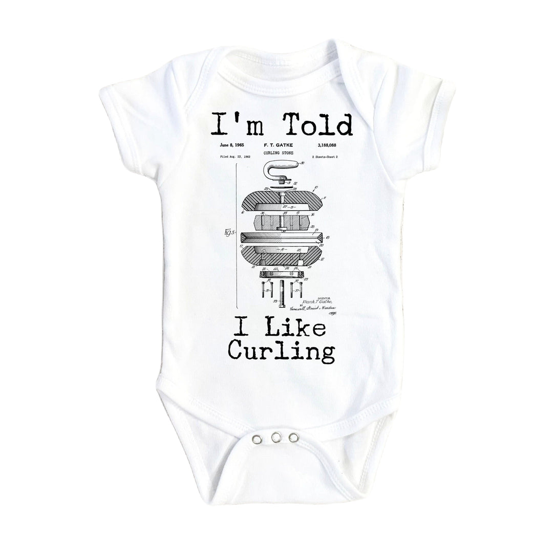 Curling Patent - Baby Boy Girl Clothes Infant Bodysuit Funny Cute Newborn
