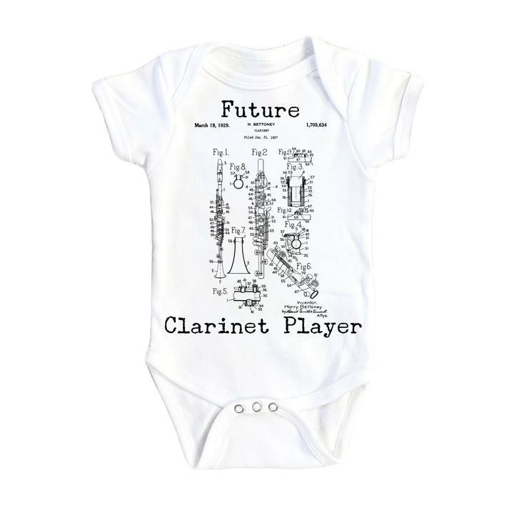 Clarinet Patent - Baby Boy Girl Clothes Infant Bodysuit Funny Cute Newborn