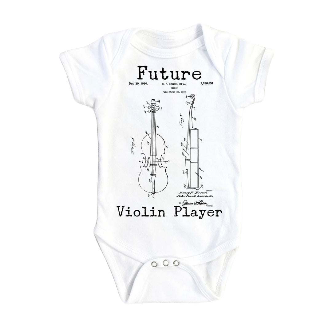 Violin Patent - Baby Boy Girl Clothes Infant Bodysuit Funny Cute Newborn