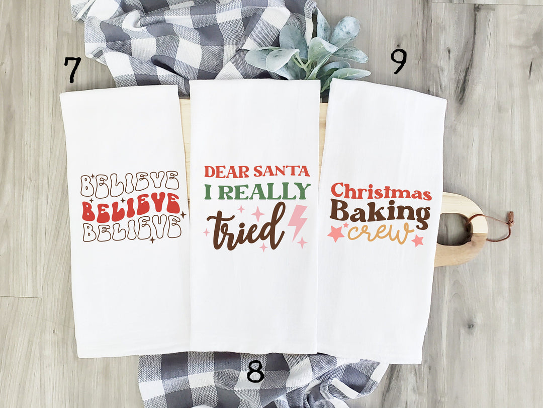 Christmas - Kitchen Tea Towel, Hand Dish, Housewarming, Funny, Friend, Gift 1H