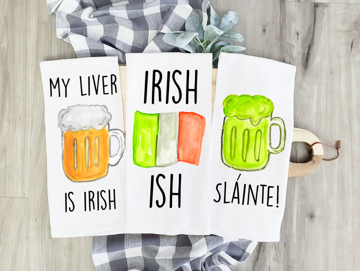 Irish St. Patricks - Kitchen Tea Towel, Hand Dish, Housewarming, Funny, Friend, Gift