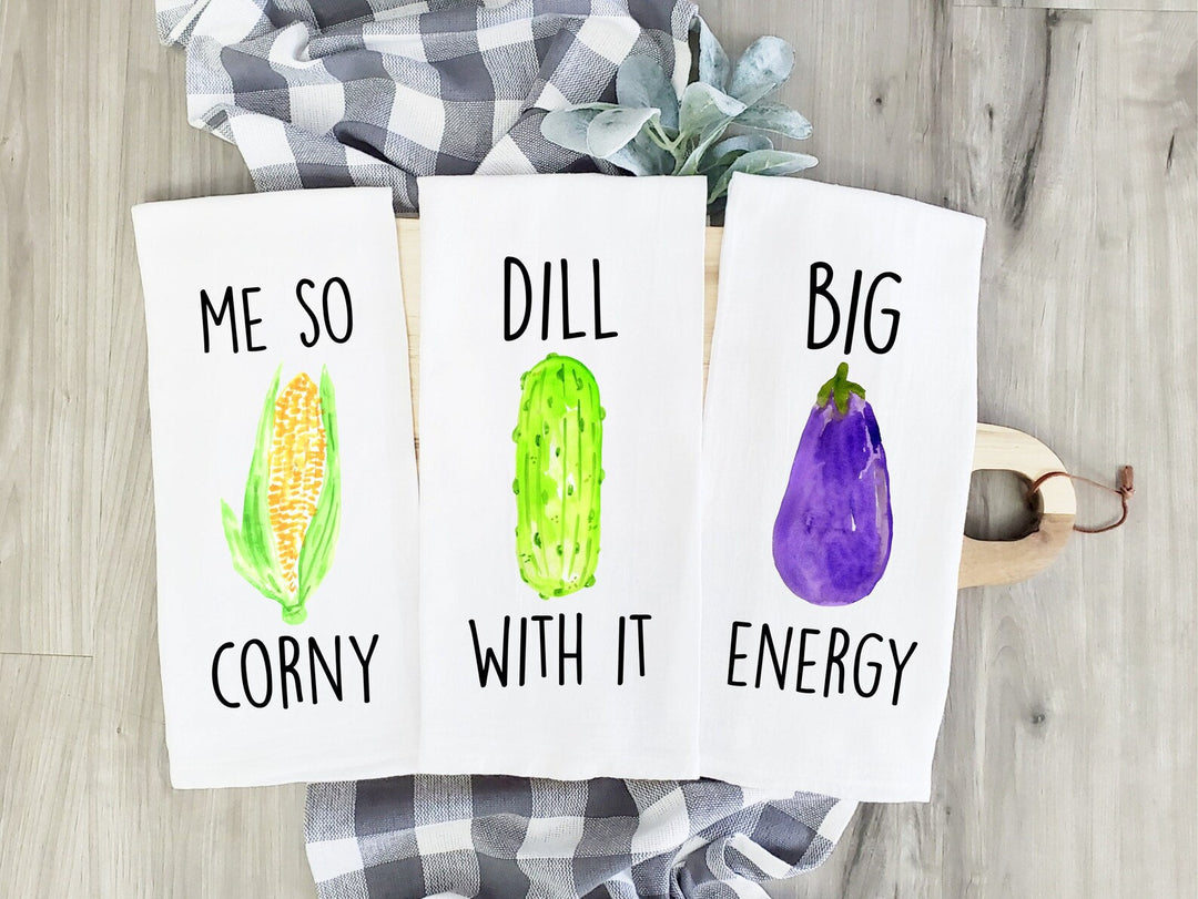 Fruit Vegetable Adult - Kitchen Tea Towel, Hand Dish, Housewarming, Funny, Friend, Gift