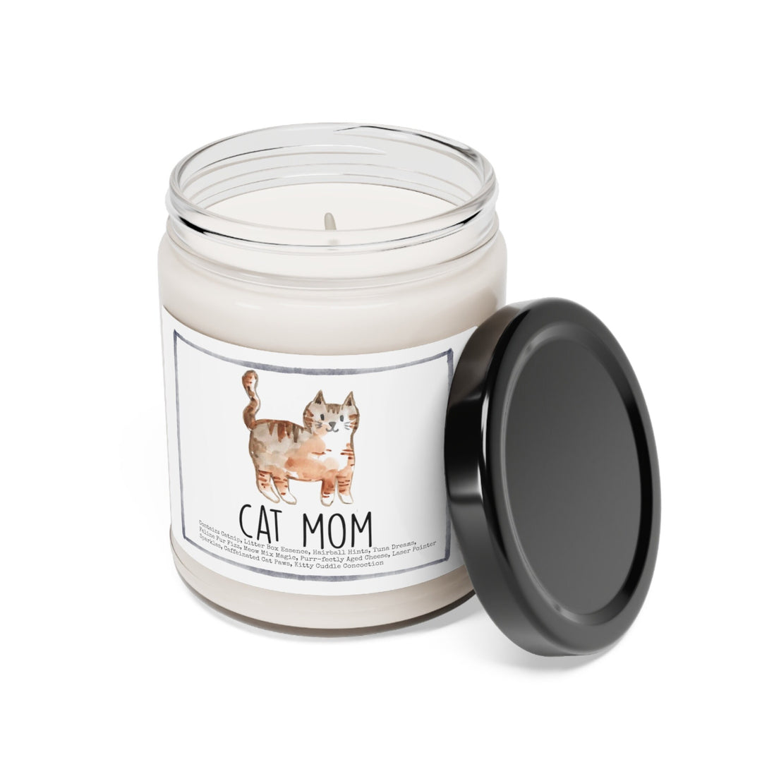 Cat Mom - 9oz Soy Candle, Birthday,  Friend, Birthday Gift, Men Women