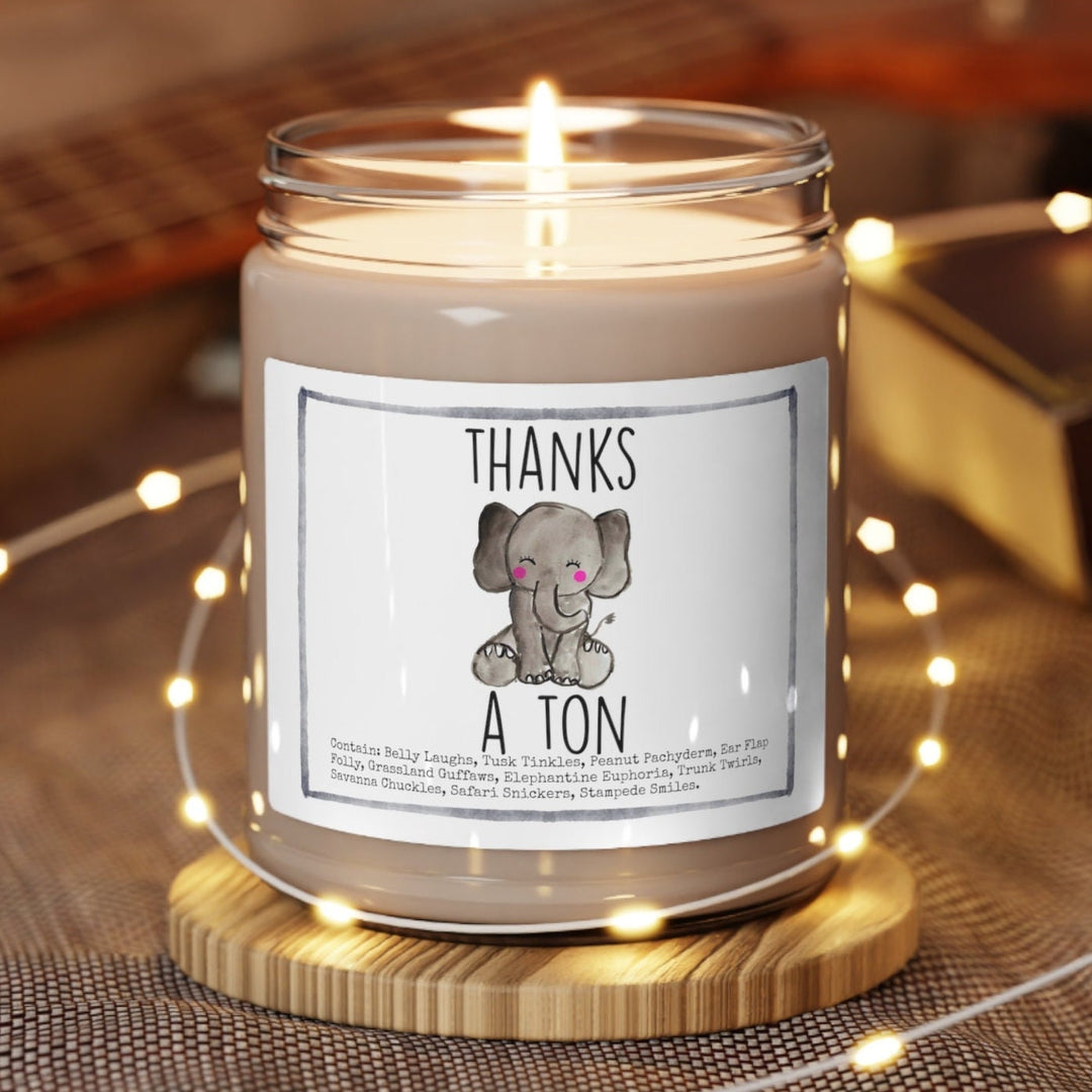 Elephant Thank You - 9oz Soy Candle, Birthday,  Friend, Birthday Gift, Men Women