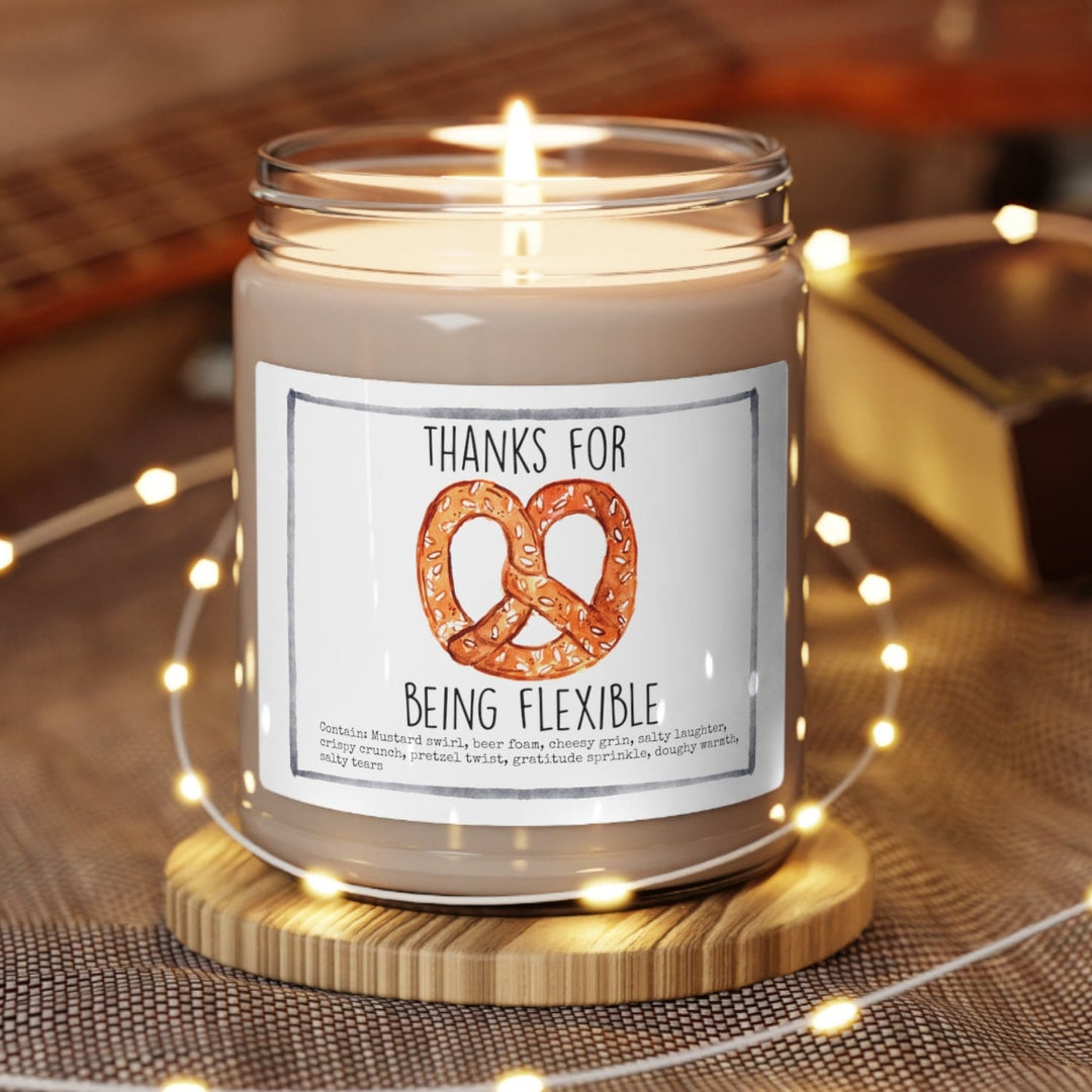 Pretzel Thank You - 9oz Soy Candle, Birthday,  Friend, Birthday Gift, Men Women