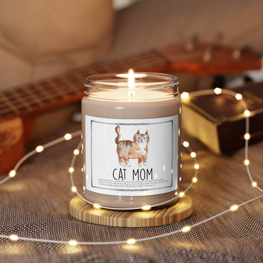 Cat Mom - 9oz Soy Candle, Birthday,  Friend, Birthday Gift, Men Women