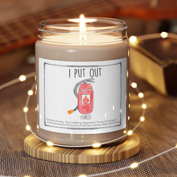 Firefighter - 9oz Soy Candle, Birthday,  Friend, Birthday Gift, Men Women 1A