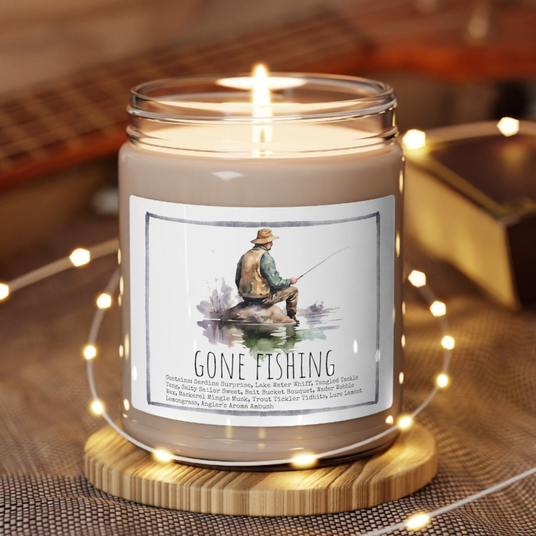 Fishing - 9oz Soy Candle, Birthday,  Friend, Birthday Gift, Men Women 1B