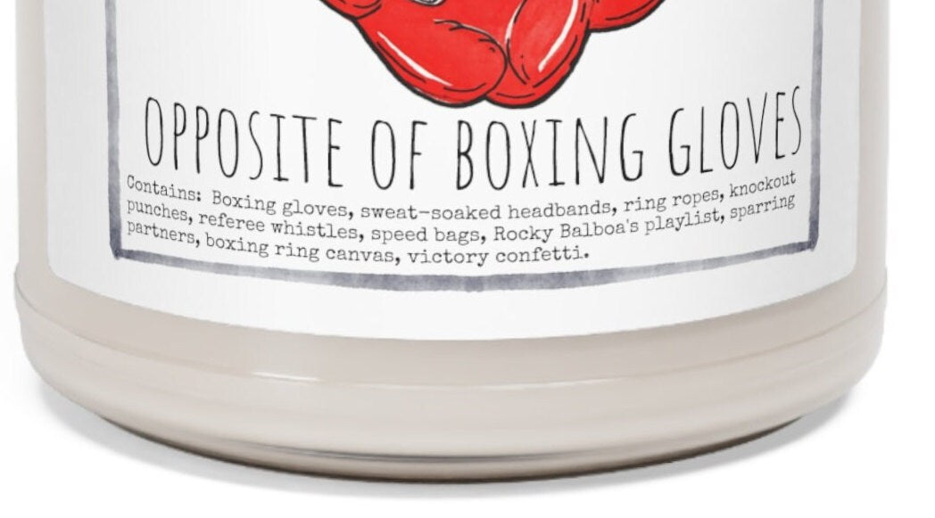 Boxing - 9oz Soy Candle, Birthday,  Friend, Birthday Gift, Men Women  1C