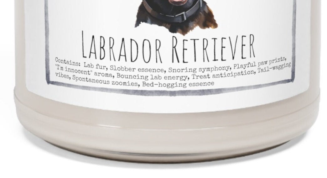 Labrador Dog - 9oz Soy Candle, Birthday,  Friend, Birthday Gift, Men Women