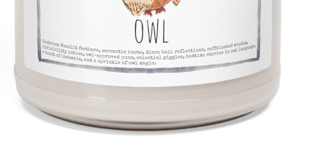 Owl - 9oz Soy Candle, Birthday,  Friend, Birthday Gift, Men Women 1B