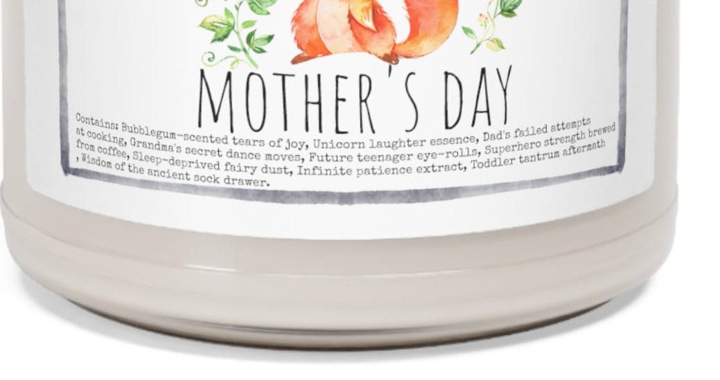 Mother's Day Fox- 9oz Soy Candle, Birthday,  Friend, Birthday Gift, Men Women 1C