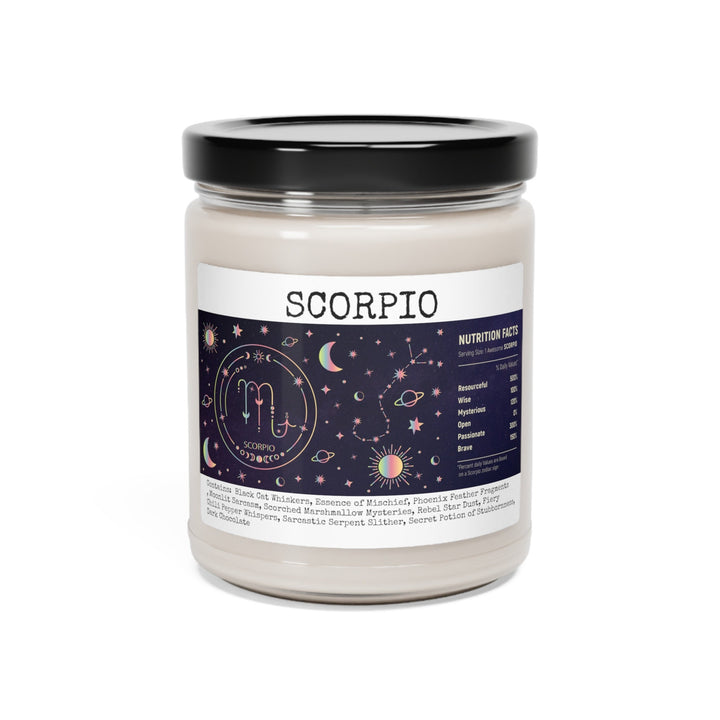 Scorpio Zodiac - 9oz Soy Candle, Birthday,  Friend, Birthday Gift, Men Women