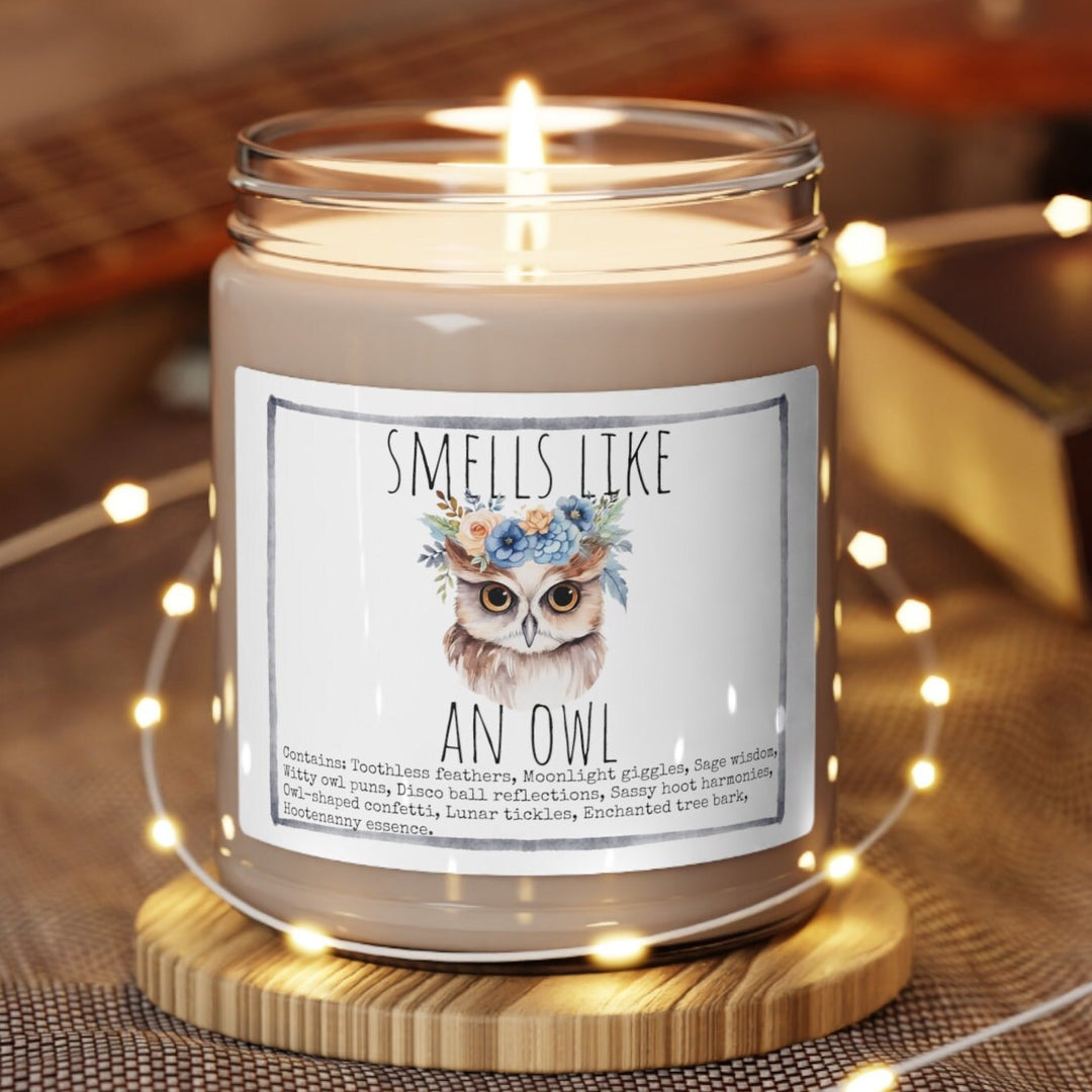 Owl - 9oz Soy Candle, Birthday,  Friend, Birthday Gift, Men Women 1A