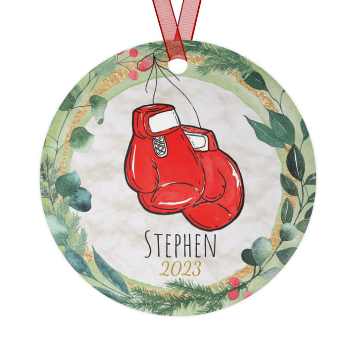 Boxing - Christmas Ornament, Ceramic, Funny Personalized, Tree Decoration