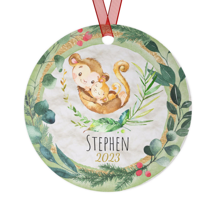 Mother's Day Monkey - Christmas Ornament, Ceramic, Funny Personalized, Tree Decoration