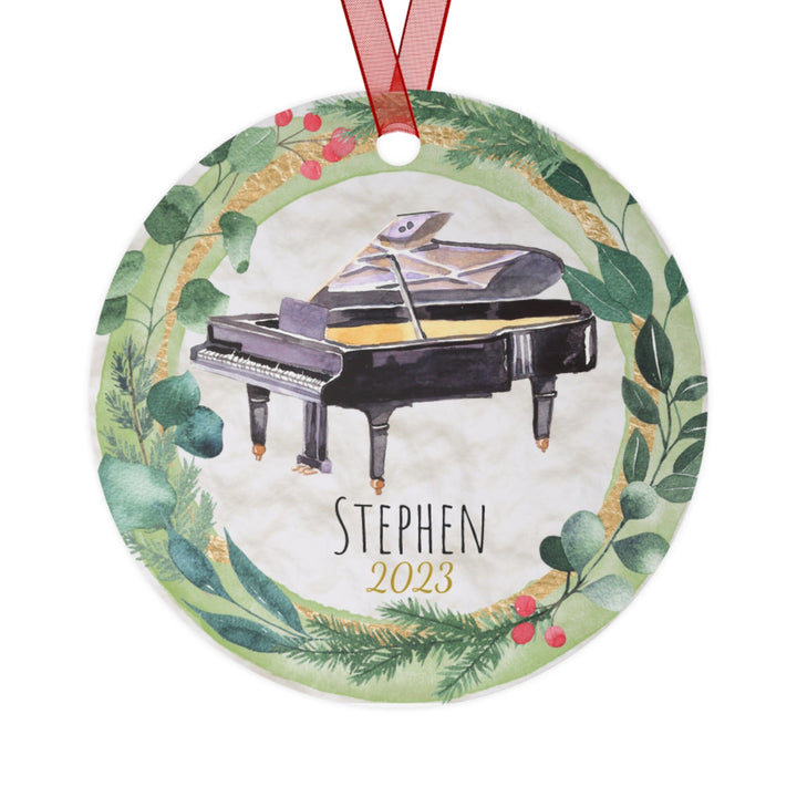 Piano - Christmas Ornament, Ceramic, Funny Personalized, Tree Decoration