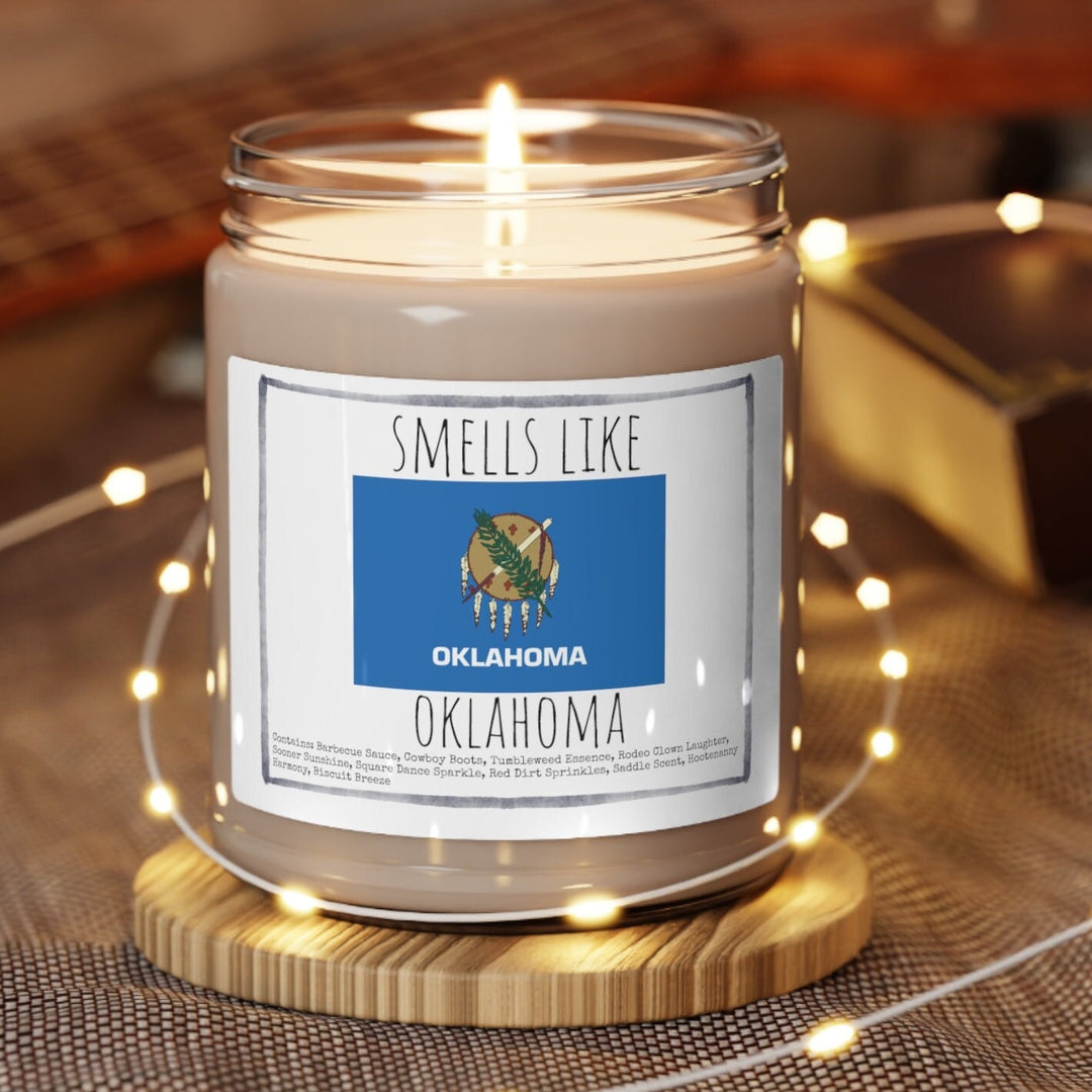 Oklahoma - 9oz Soy Candle, Birthday,  Friend, Birthday Gift, Men Women