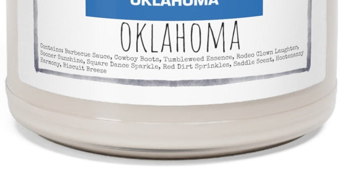 Oklahoma - 9oz Soy Candle, Birthday,  Friend, Birthday Gift, Men Women