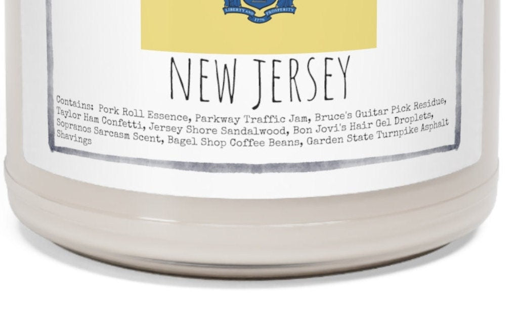 New Jersey - 9oz Soy Candle, Birthday,  Friend, Birthday Gift, Men Women