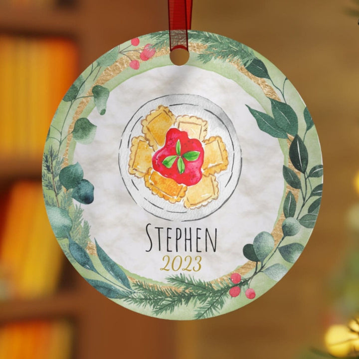 Italian Pasta - Christmas Ornament, Ceramic, Funny Personalized, Tree Decoration