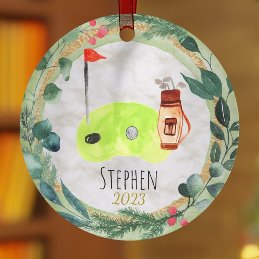 Golf - Christmas Ornament, Ceramic, Funny Personalized, Tree Decoration 1A