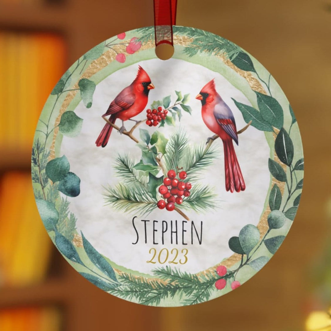 Cardinal Bird - Christmas Ornament, Ceramic, Funny Personalized, Tree Decoration