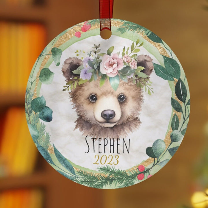 Baby Bear - Christmas Ornament, Ceramic, Funny Personalized, Tree Decoration