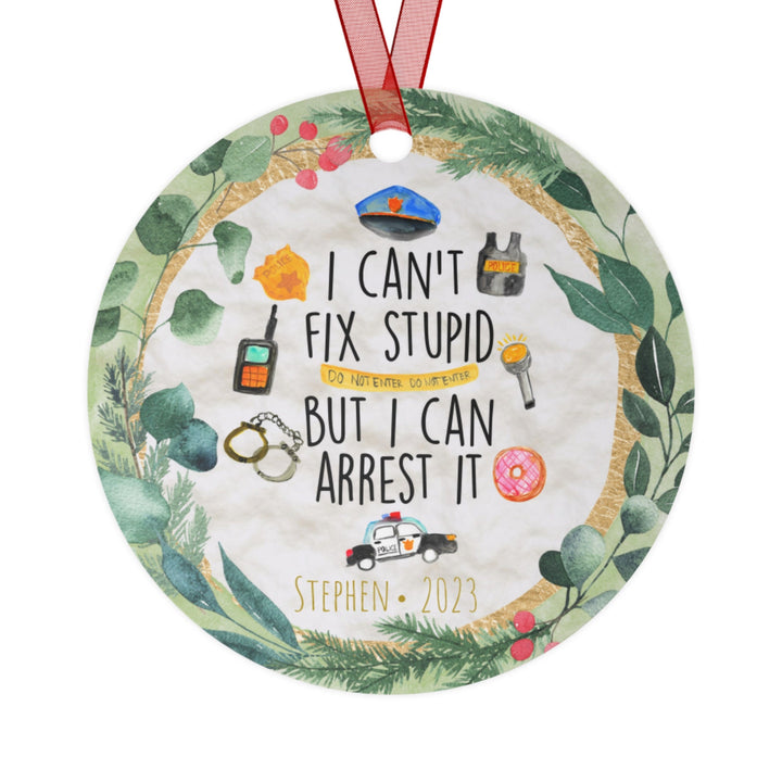 Police - Christmas Ornament, Ceramic, Funny Personalized, Tree Decoration 1A