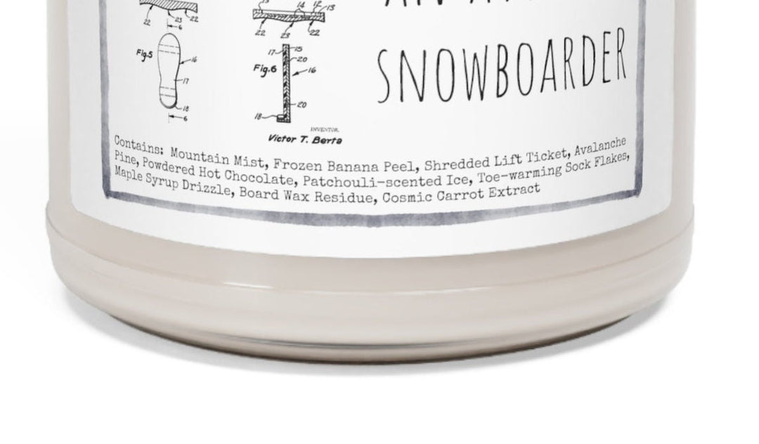 Snowboard - 9oz Soy Candle, Birthday,  Friend, Birthday Gift, Men Women 1A