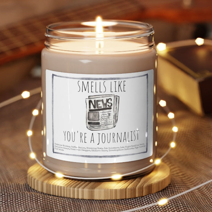 Journalist - 9oz Soy Candle, Birthday,  Friend, Birthday Gift, Men Women