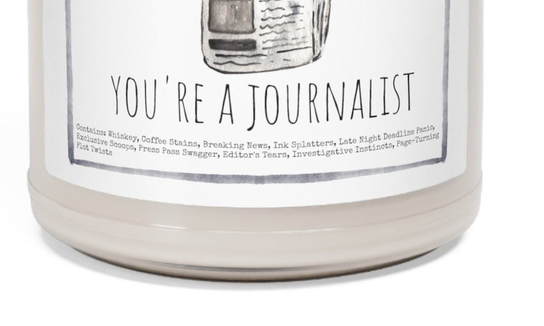 Journalist - 9oz Soy Candle, Birthday,  Friend, Birthday Gift, Men Women