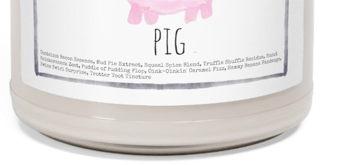 Pig - 9oz Soy Candle, Birthday,  Friend, Birthday Gift, Men Women