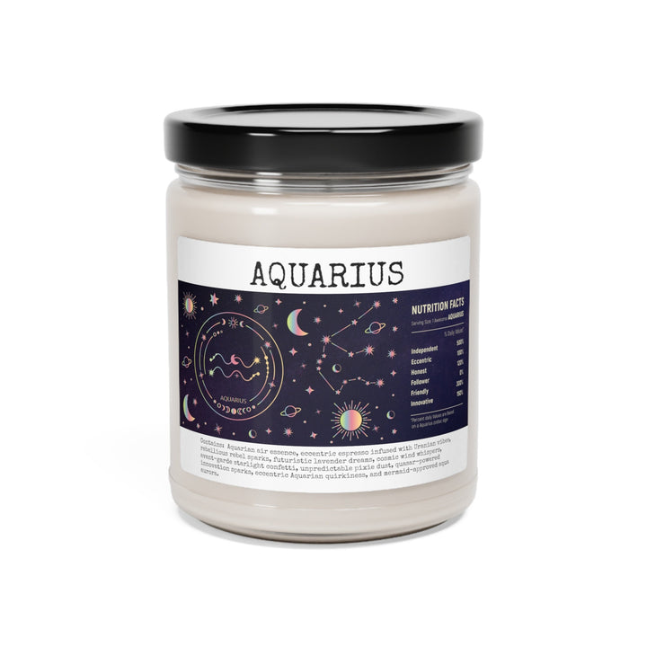 Aquarius  Zodiac - 9oz Soy Candle, Birthday,  Friend, Birthday Gift, Men Women