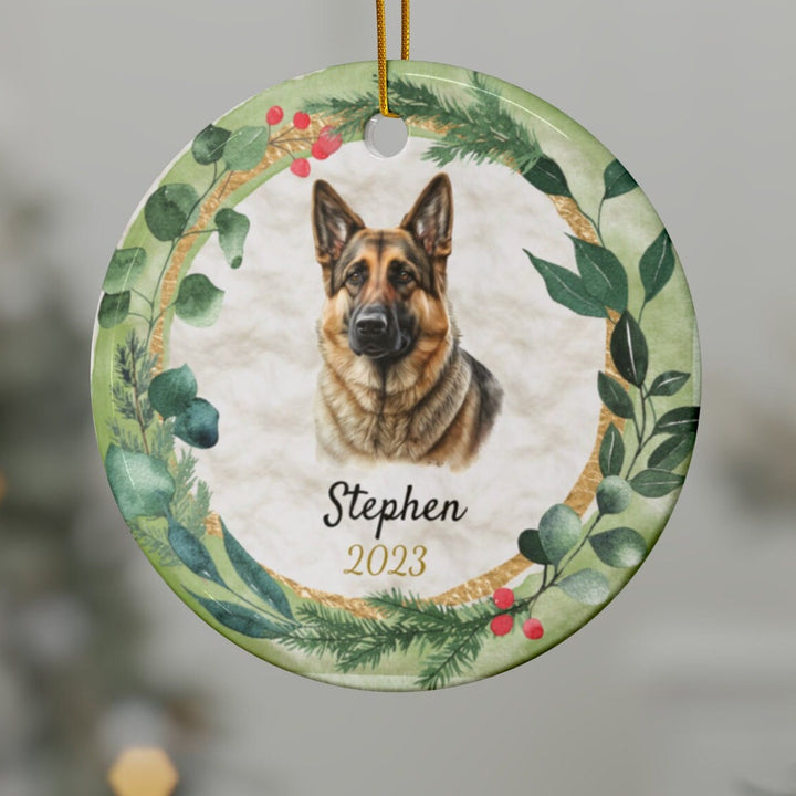 German Sheparad - Christmas Ornament, Ceramic, Funny Personalized, Tree Decoration