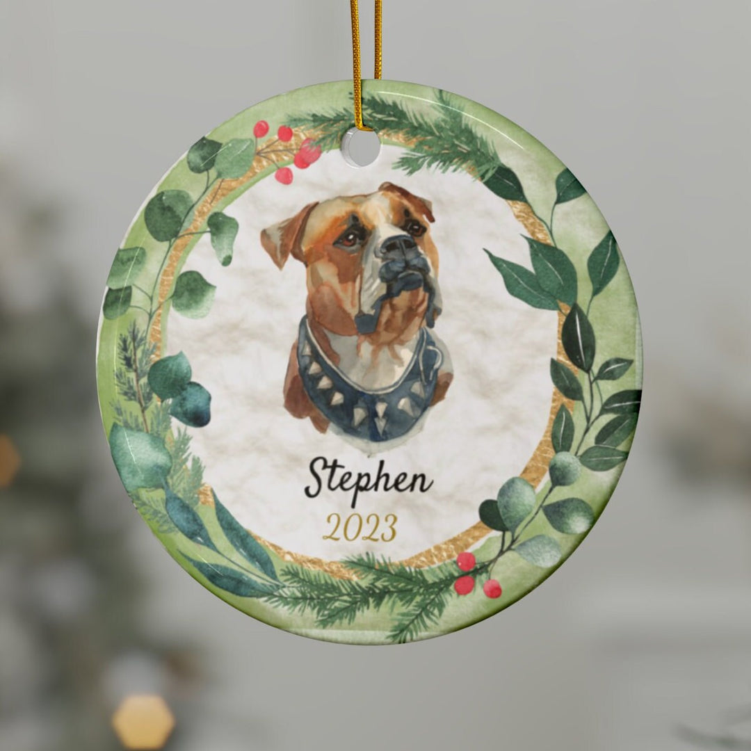 Bulldog - Christmas Ornament, Ceramic, Funny Personalized, Tree Decoration