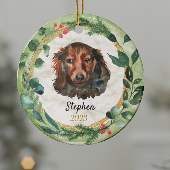 Dachshund Dog - Christmas Ornament, Ceramic, Funny Personalized, Tree Decoration