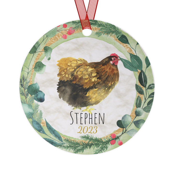 Chicken - Christmas Ornament, Ceramic, Funny Personalized, Tree Decoration 1C