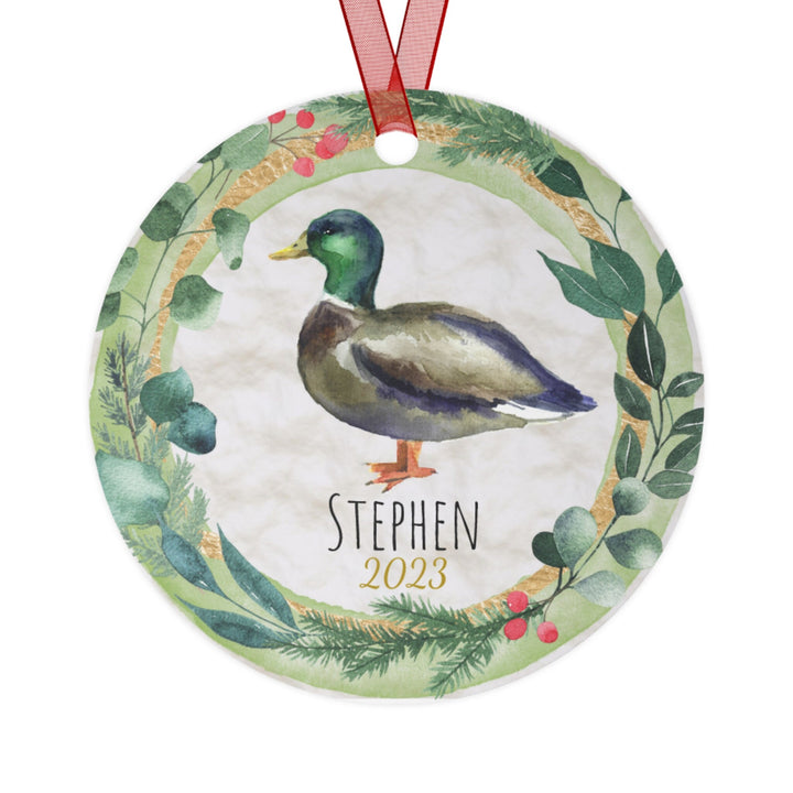 Duck - Christmas Ornament, Ceramic, Funny Personalized, Tree Decoration