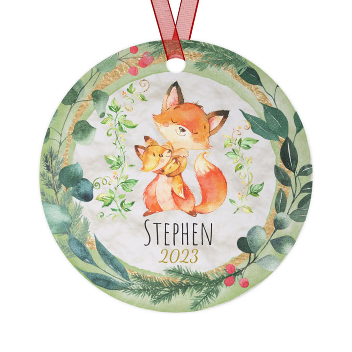 Fox Baby - Christmas Ornament, Ceramic, Funny Personalized, Tree Decoration